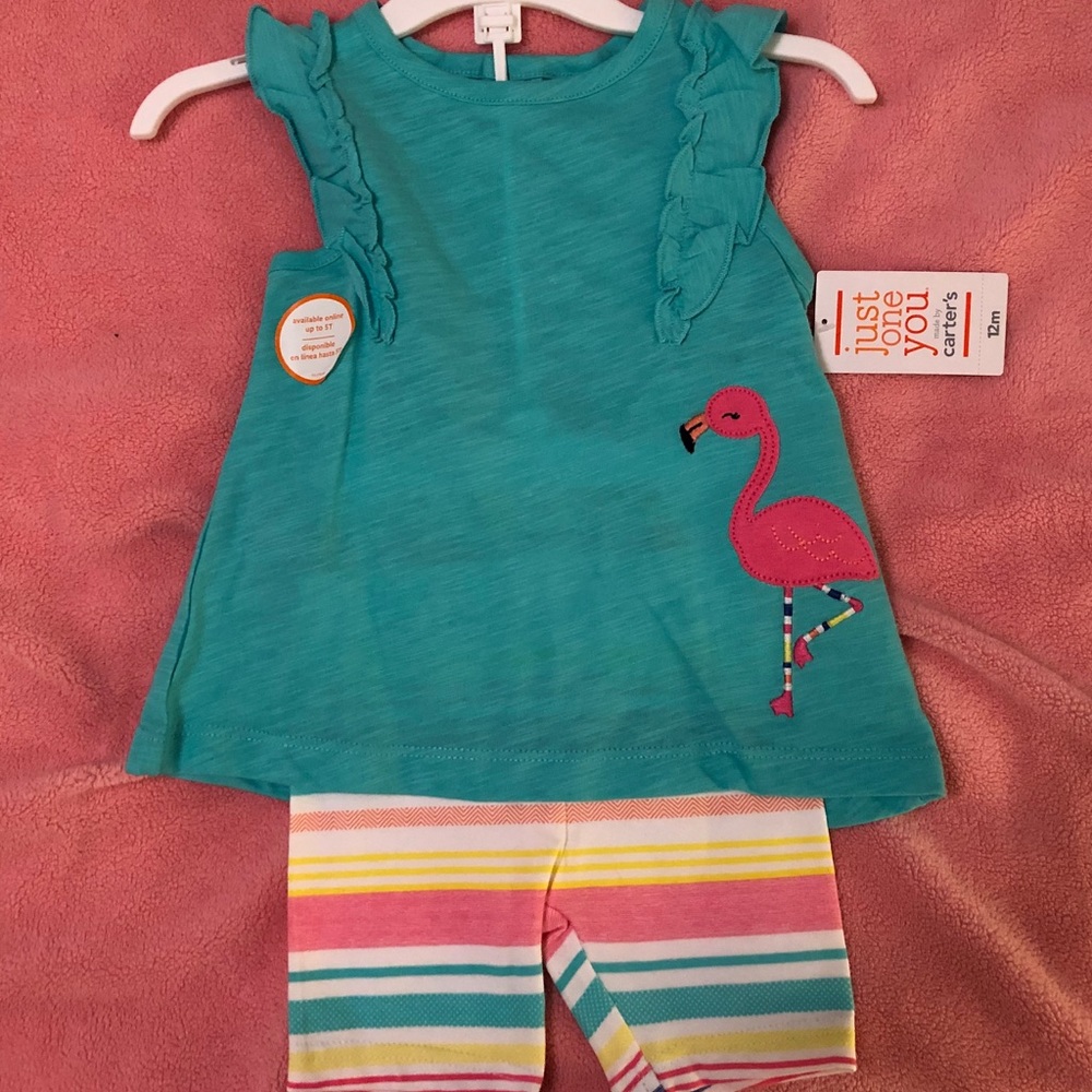 Flamingo tank and short set